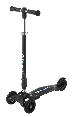 Самокат MICRO Kickboard Compact Black (Микро Кикборд Компакт Черный)  со сменной ручкой